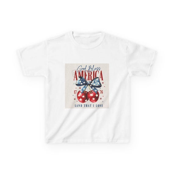 Tshirt for boys and girls to wear as a 4th of July outfit or Independence Day shirt.