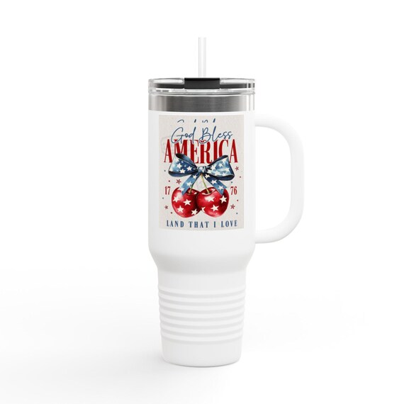 God Bless America Insulated Travel Mug, 40oz | Patriotic Drinkware for Independence Day, Memorial Day, 4th of July, Gift for Veterans, [...]