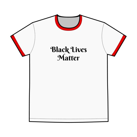 Men's Ringer T-Shirt - Black Lives Matter Tee, Casual Streetwear, Social Justice Apparel, Gift for Activists, Comfortable Everyday Wear