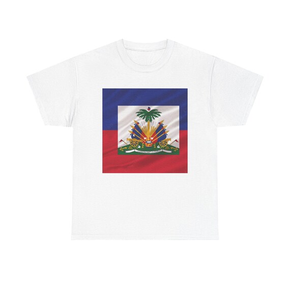 Haitian Pride Tee, Unisex Cotton T-Shirt, Caribbean Culture Top, Flag Design Shirt, Heritage Apparel, Gift for Independence Day