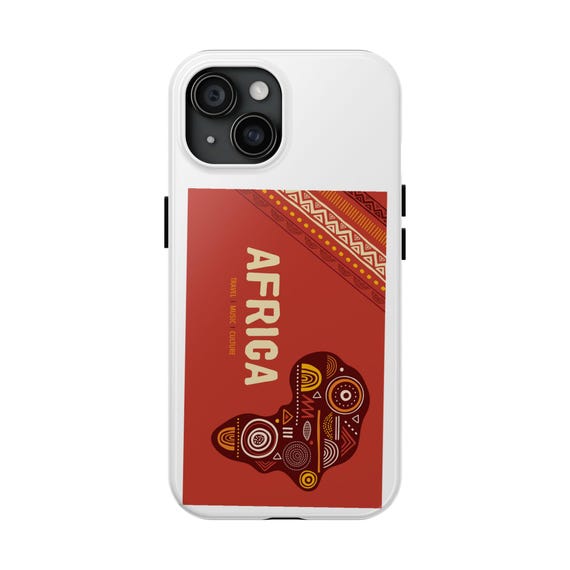 African Art Tough Phone Case, Ethnic Design Phone Cover, Unique Smartphone Protector, Gift for Travelers, Africa Inspired Accessories