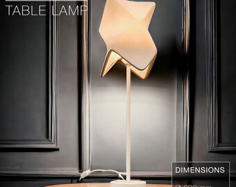 Art Deco Table Lamp  "ORIGAMI " Modern desk lamp, Decorative room light
