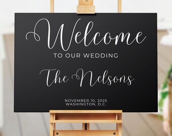 Minimalist Wedding Welcome Sign: Champagne Decor (PDF & JPEG Files)
