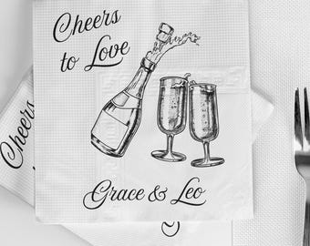 Minimalist Wedding Cocktail Napkin Template: Printable Thank You Card (5x5, Editable Canva Template)