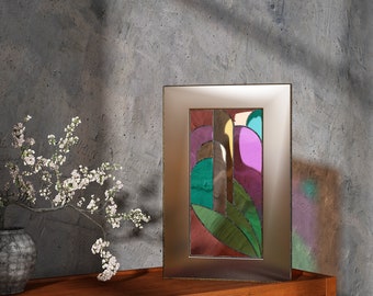 Art Deco Stained Glass Pattern, Geometric Design (Digital Download)