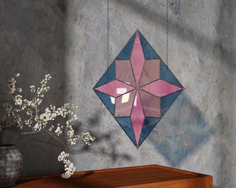 Patrón de vitral moderno, decoración DIY (descarga digital)