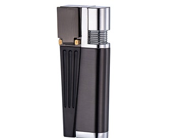 Portable Pipe Lighter Creative Foldable Metal Lighter Pipe Combination luxury Black