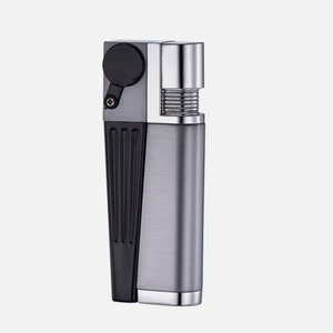 Portable Pipe Lighter Creative Foldable Metal Lighter Pipe Combination Silver