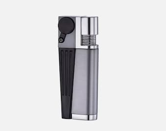 Portable Pipe Lighter Creative Foldable Metal Lighter Pipe Combination Silver