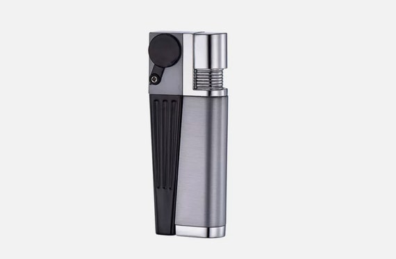 lighter for pipe tobacco Butane with Tools - Gun Metal rotating dual flame outlets Sparking Up Your Pipe with