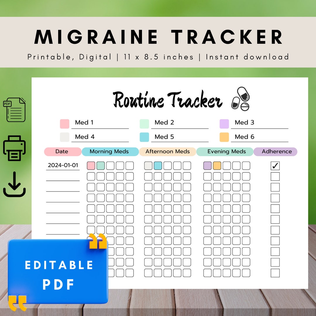24 Hour Planner, Medication Tracker, Meds Tracker, Routine Tracker ...