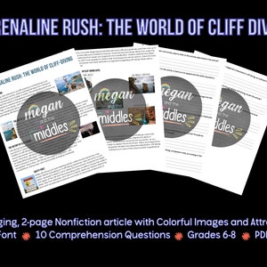 Adrenaline Rush: The World of Cliff Diving- a Nonfiction Article and Comprehension Questions