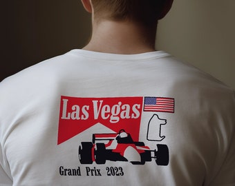 Unisex Las Vegas Grand Prix-världsmästare i klassisk stil med vintageinspirerad rund hals
