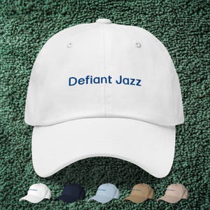 Defiant Jazz Dad Cap | Severance-Inspired Embroidered Hat | Severance Quote Hat | Severance Merch | Severance Gifts | TV Show Quote Hat