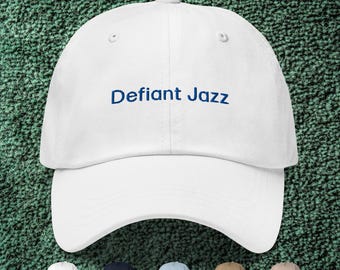 Defiant Jazz Dad Cap | Severance-Inspired Embroidered Hat | Severance Quote Hat | Severance Merch | Severance Gifts | TV Show Quote Hat
