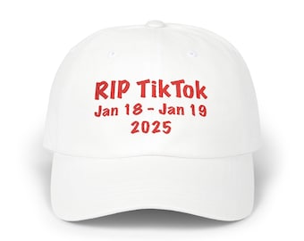 RIP TikTok Dad Cap | Embroidered Hat | TikTok-Inspired Hat | Meme Hat | Gifts for Him | Gifts for Her | Joke Cap