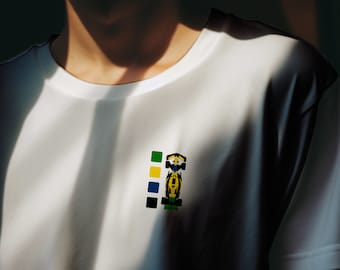 2024 McLaren Senna hyllning speciallackering för Monacos Grand Prix färgpalett F1-inspirerad unisex t-shirt