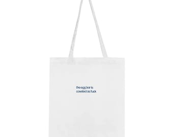 The Egg Bar is Coveted as Fuck Tote Bag | Severance-Inspired Tote Bag | Severance Quote Tote | Gifts for Her | Gifts for Him