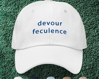 Devour Feculence Embroidered Dad Cap | Severance-Inspired Hat | Severance Gifts | Severance Merch | Severance Quote | Lumon Dad Cap