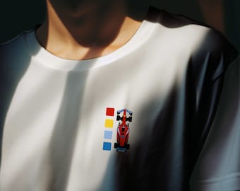 2024 Miami Grand Prix Ferrari-inspirerad färgpalett Formel 1-inspirerad unisex-t-shirt