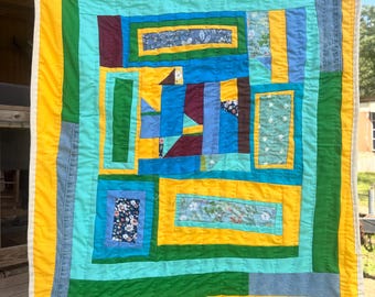 Handcrafted Cotton Quilt, Wall Hanging Tapestry (32x29) gee’s bend quilter boykin gee’s bend