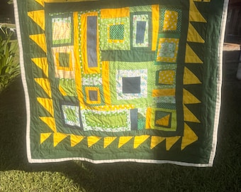 Handcrafted Cotton Quilt Wall Hanger, Handsewn Tapestry (29x30)Gee’s Bend Quilting Gee’Bend quilter boykin Alabama