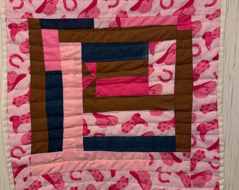 Handcrafted Butterfly Cotton Quilt, Wall Hanging Tapestry (21x22)