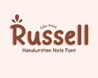 Neat Russell Handwritten Font for Digital Planner and Student Note Taking | Cute and Neat Handwriting Font | Goodnotes and Notability Font