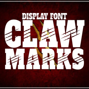 Claw Marks Display Fonts is a trendy and unique decorative font specially