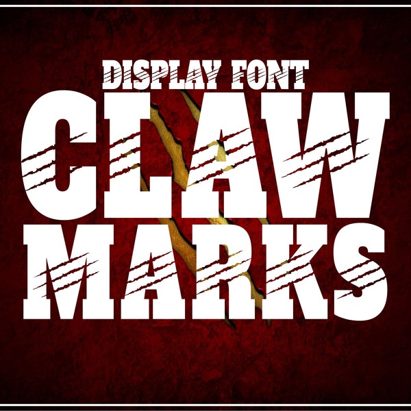 Claw Marks Display Font is a trendy and unique decorative font specially