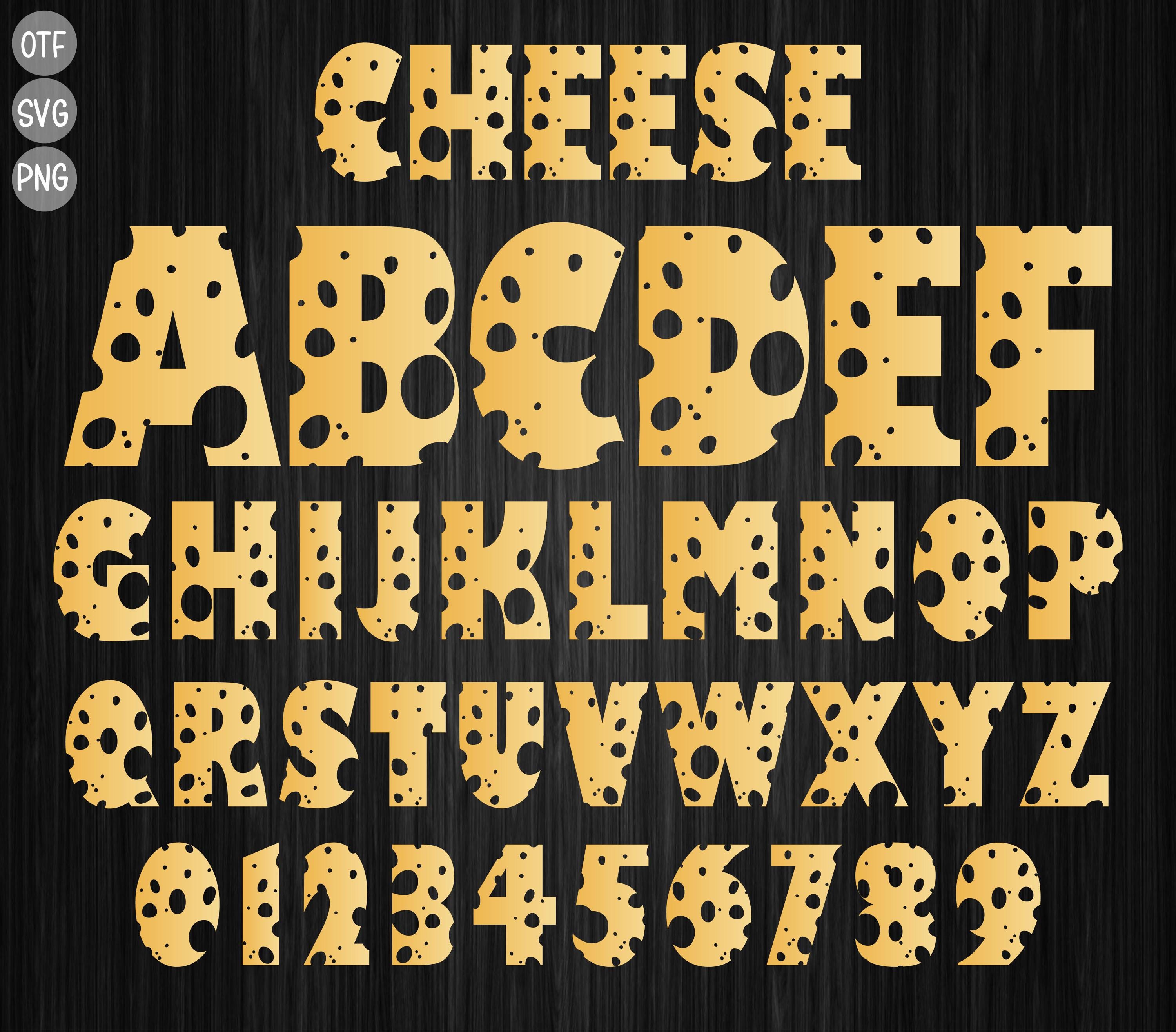 Cheese font - Etsy 日本
