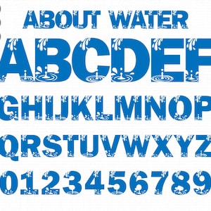 About Water Font SVG: Thick Letter Alphabet (Cricut & Silhouette)