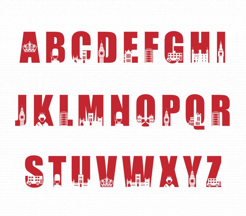 London Font Svg, London Letters Svg Png, Alphabet Font Svg, London ...