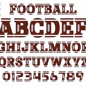 Football Font Svg, Football Letters Svg Png, Alphabet font Svg, Football Alphabet Svg, Alphabet Svg, cricut font silhouette font procreate