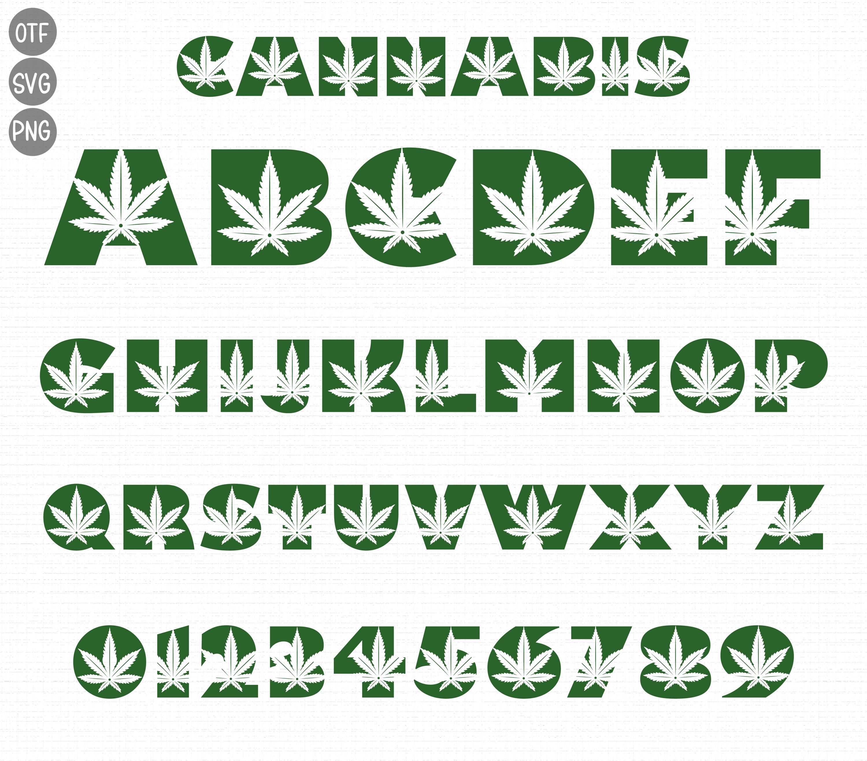 Cannabis font - Etsy 日本