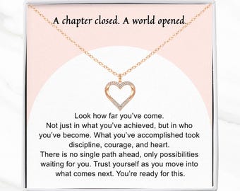 High School Graduation Gift for Her, 2026 Graduation Necklace Gift, Graduation Gift for Daughter, Inspirational Graduation Jewelry