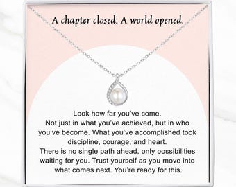 Graduation Necklace Gift for Daughter, High School Graduation Gift for Her, Graduation Necklace, Class of 2026 Gift, Inspirational Jewelry