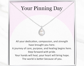 Nurse Pinning Ceremony Gift Necklace, Nurse Graduation Gift for New RN, Nursing School Graduation Jewelry, RN Gift for New Nurse