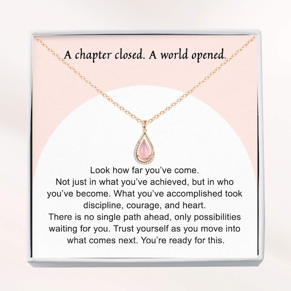 Graduation Necklace Gift 2026, High School Graduation Gift for Daughter, Inspirational Jewelry for Her, College Grad Keepsake Gift
