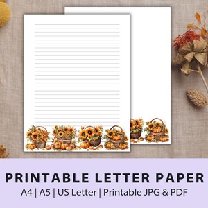 Papel de carta de outono para impressão, papel de carta de outono, papelaria para impressão, papel de carta, papel pautado, folha sem pauta, papel de outono, papel de nota