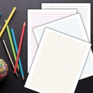 Mini Line Paper Printable Lined Paper Bundle With 8mm Spacing | Instant Download ...