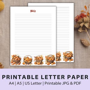 Papel de carta de outono para impressão, papel de carta de outono, papelaria para impressão, papel de carta, papel pautado, folha sem pauta, papel de outono, papel de nota
