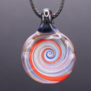 Suspension vortex en verre borosilicaté - Rouge/bleu/violet