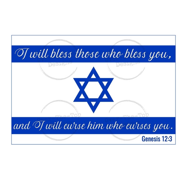 Israel, Bible Verse, Pray for Israel, PNG DTF Sublimation Instant Digital Download, Stickers, T Shirt - Not To Be Sold As A Transfer