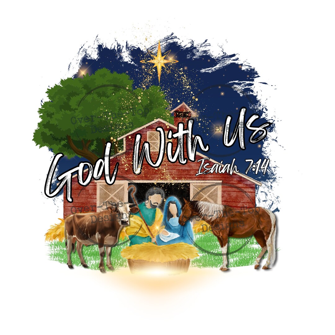 God With Us Christmas PNG Design Instant Digital Download - Etsy