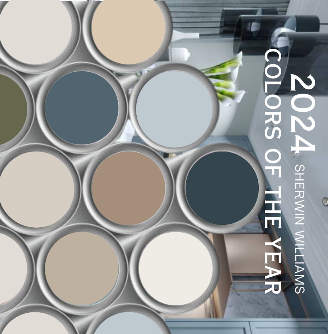 2024 Sherwin Williams Colors of the Year Color Palette Sherwin Etsy