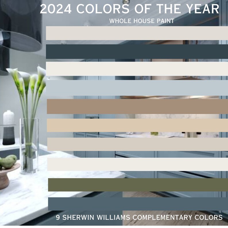 2024 Sherwin Williams Colors of the Year Color Palette Sherwin Etsy