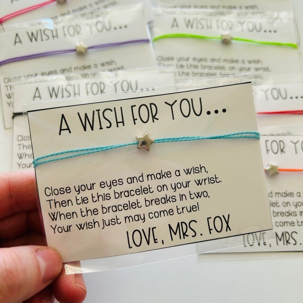 End-of-Year Student Gifts - Wish Bracelets