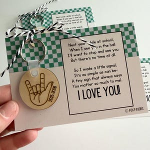 End-of-Year Student Gift - I Love You ASL Keychain