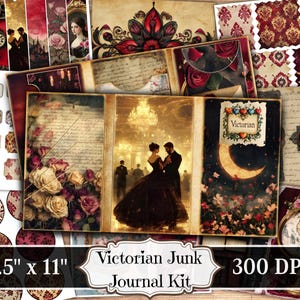 Carta da giornale vittoriana Junk, effimeri stampabili retrò vintage, foglio collage di scrapbooking antico invecchiato, pagine di sfondo con tecniche miste ATC